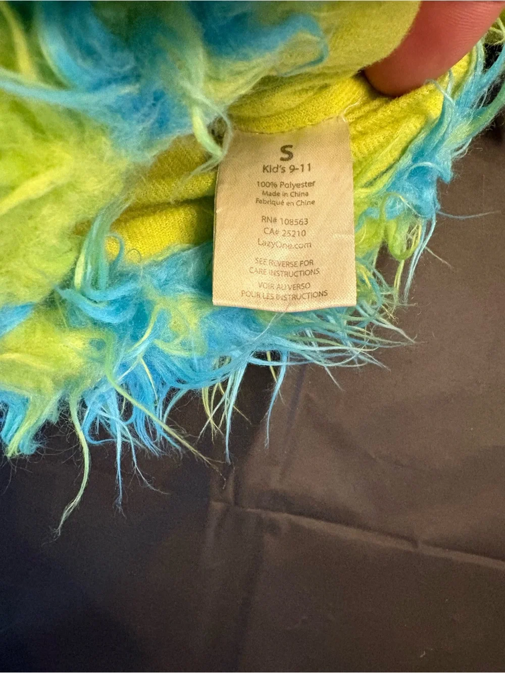 Lazy One Kids Monster Claw Slippers - Lime Green & Aqua Blue